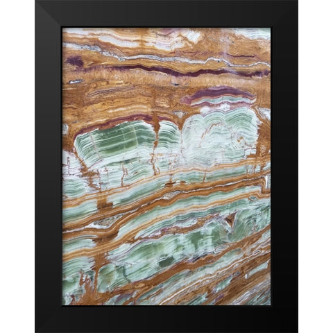 Marble Glaze Black Modern Wood Framed Art Print by Phillip, Jamie