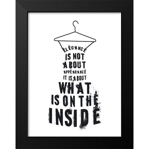 Elegance Black Modern Wood Framed Art Print by Phillip, Jamie