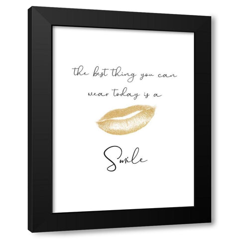 Smile Black Modern Wood Framed Art Print with Double Matting by Phillip, Jamie