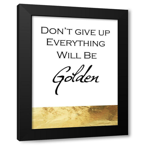Golden Black Modern Wood Framed Art Print by Phillip, Jamie