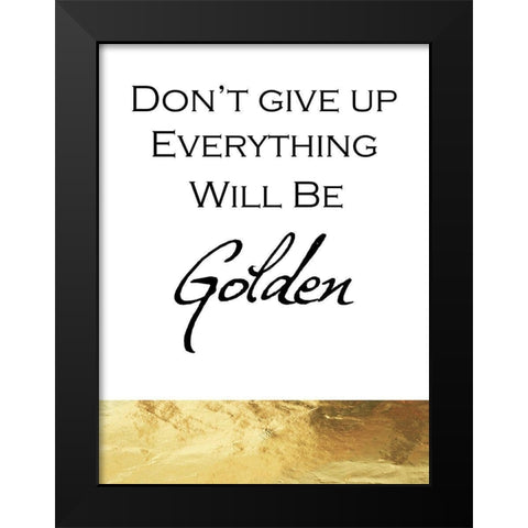 Golden Black Modern Wood Framed Art Print by Phillip, Jamie