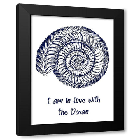 Ocean Love Black Modern Wood Framed Art Print by Phillip, Jamie