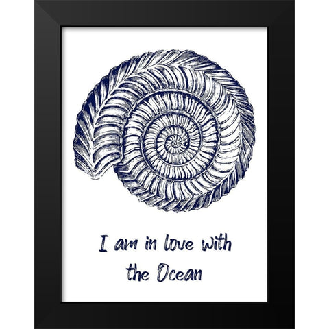 Ocean Love Black Modern Wood Framed Art Print by Phillip, Jamie