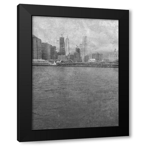 NY Black Modern Wood Framed Art Print with Double Matting by Phillip, Jamie