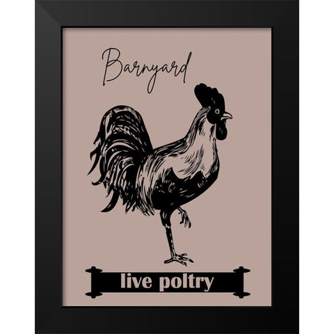 Barnyard Black Modern Wood Framed Art Print by Phillip, Jamie