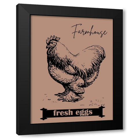 Farmhouse Black Modern Wood Framed Art Print by Phillip, Jamie