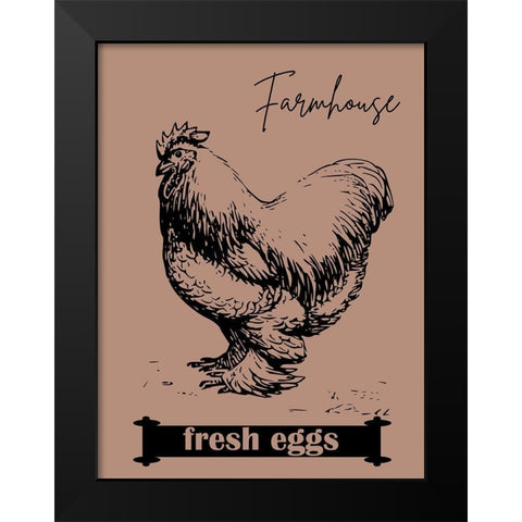 Farmhouse Black Modern Wood Framed Art Print by Phillip, Jamie