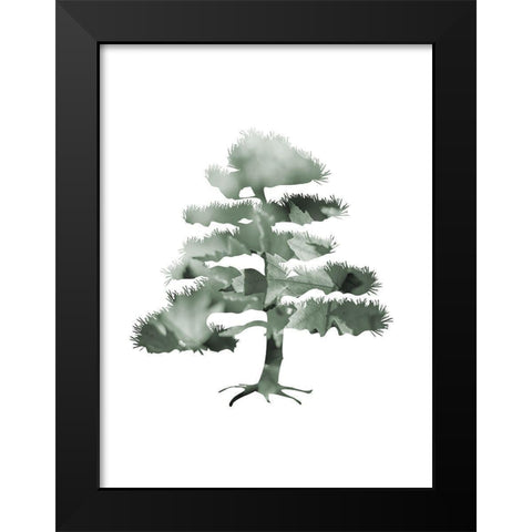 Aqua Tree Black Modern Wood Framed Art Print by Phillip, Jamie
