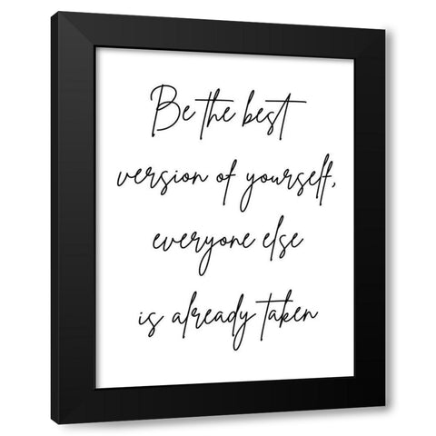 Yourself Black Modern Wood Framed Art Print by Phillip, Jamie