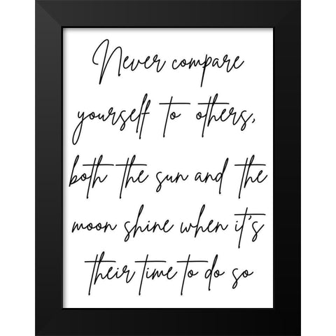 Shine Black Modern Wood Framed Art Print by Phillip, Jamie