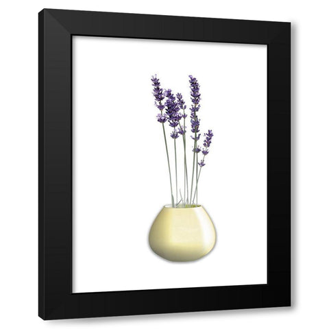 LAVENDER Black Modern Wood Framed Art Print by Phillip, Jamie