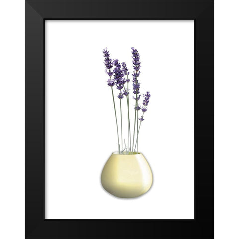LAVENDER Black Modern Wood Framed Art Print by Phillip, Jamie