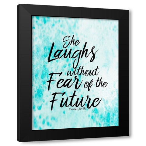 Proverbs 31-25 vs Black Modern Wood Framed Art Print by Phillip, Jamie