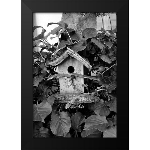 Bird House Black Modern Wood Framed Art Print by Phillip, Jamie