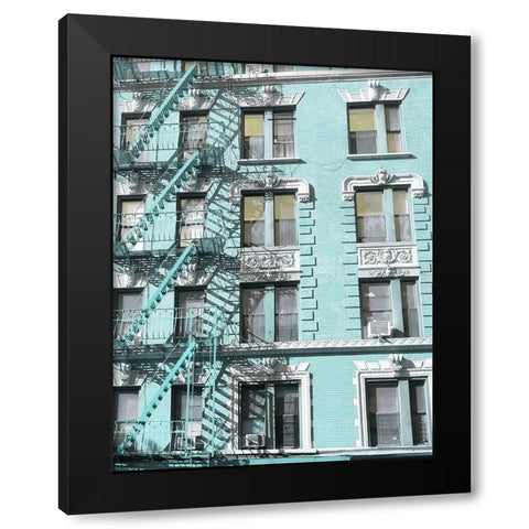 Town House 2 Black Modern Wood Framed Art Print with Double Matting by Phillip, Jamie