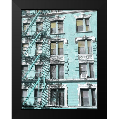 Town House 2 Black Modern Wood Framed Art Print by Phillip, Jamie