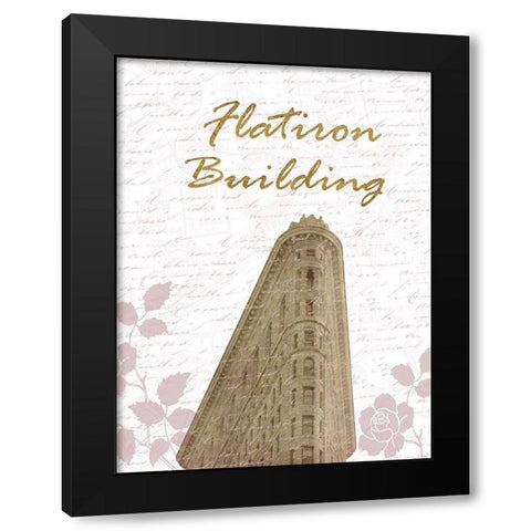 Flatiron NY Black Modern Wood Framed Art Print with Double Matting by Phillip, Jamie