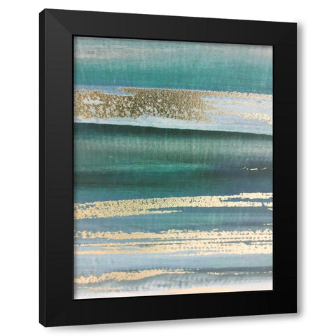 Streaks Of Gold Black Modern Wood Framed Art Print with Double Matting by Phillip, Jamie