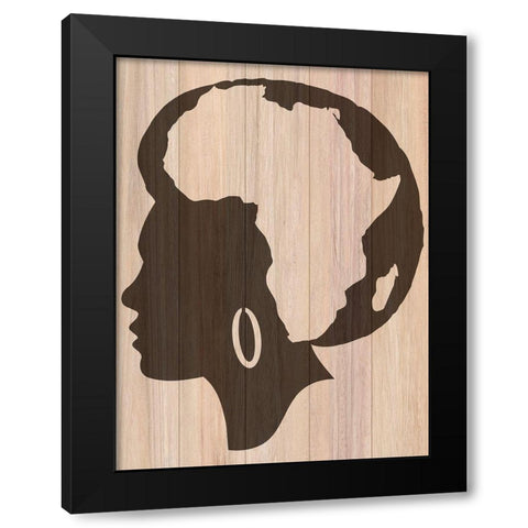 Mother Land Black Modern Wood Framed Art Print with Double Matting by Phillip, Jamie