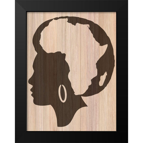 Mother Land Black Modern Wood Framed Art Print by Phillip, Jamie