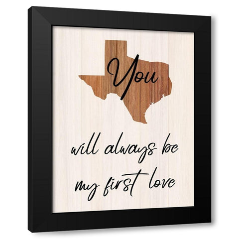 Texas Black Modern Wood Framed Art Print with Double Matting by Phillip, Jamie