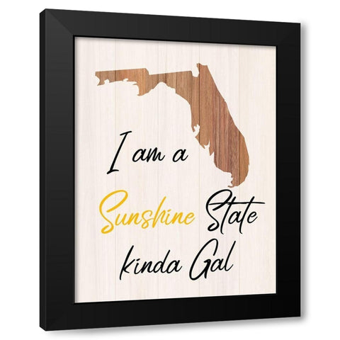 Florida Black Modern Wood Framed Art Print with Double Matting by Phillip, Jamie