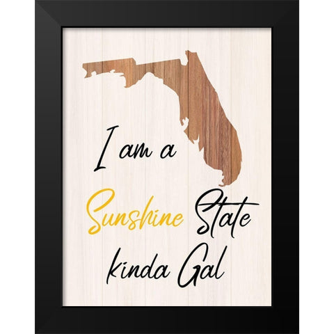 Florida Black Modern Wood Framed Art Print by Phillip, Jamie
