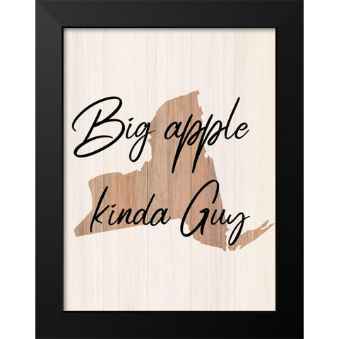 New York Guy Black Modern Wood Framed Art Print by Phillip, Jamie