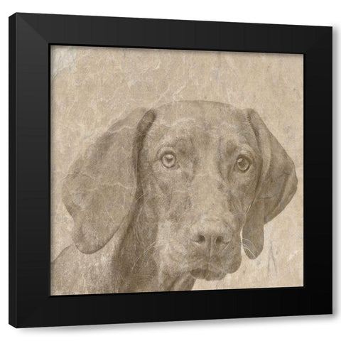 Puppylove Black Modern Wood Framed Art Print by Phillip, Jamie