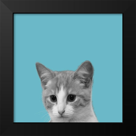 Good Cat Black Modern Wood Framed Art Print by Phillip, Jamie