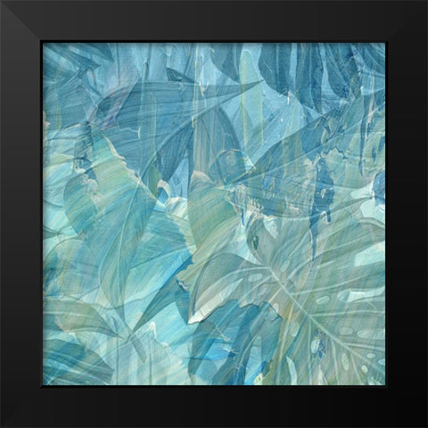 Blue Tropics Black Modern Wood Framed Art Print by Phillip, Jamie