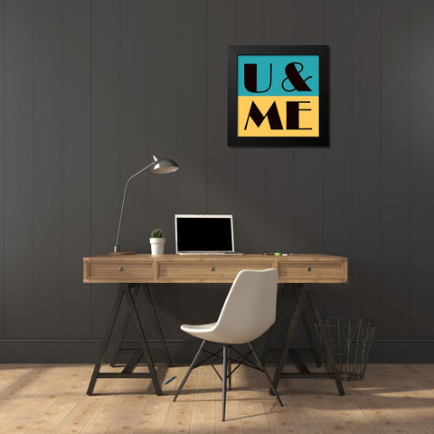 You and Me Black Modern Wood Framed Art Print by Phillip, Jamie