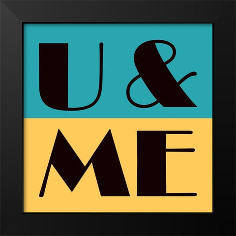 You and Me Black Modern Wood Framed Art Print by Phillip, Jamie