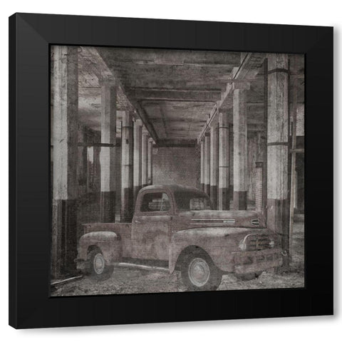 Retro Ride Black Modern Wood Framed Art Print by Phillip, Jamie