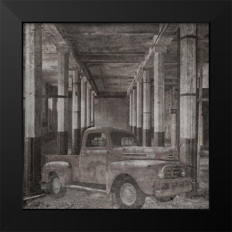 Retro Ride Black Modern Wood Framed Art Print by Phillip, Jamie