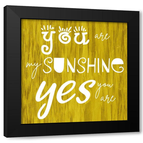 Sunshine Baby Black Modern Wood Framed Art Print by Phillip, Jamie