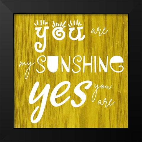 Sunshine Baby Black Modern Wood Framed Art Print by Phillip, Jamie
