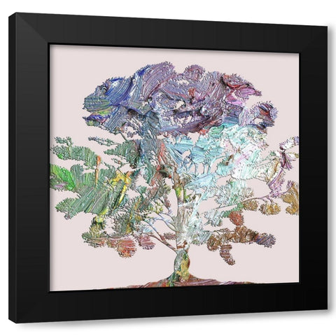 Painted Tree Black Modern Wood Framed Art Print by Phillip, Jamie