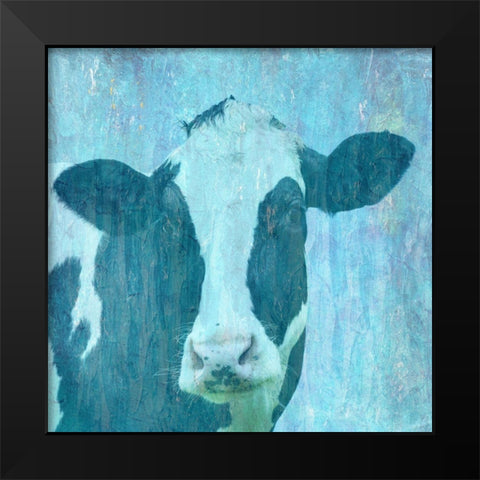 I can Moo Black Modern Wood Framed Art Print by Phillip, Jamie
