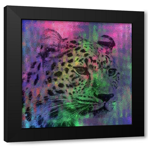 Abstract Lepard Black Modern Wood Framed Art Print by Phillip, Jamie