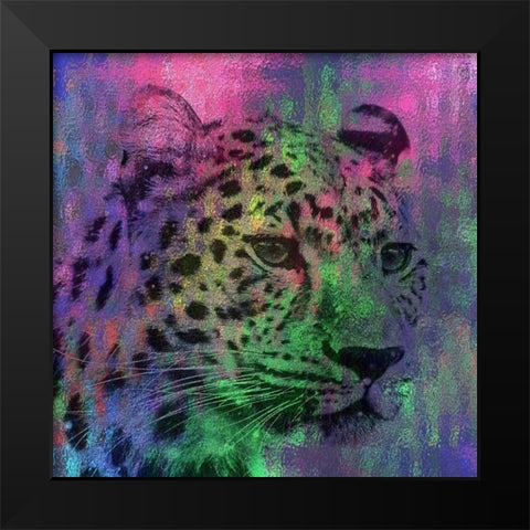 Abstract Lepard Black Modern Wood Framed Art Print by Phillip, Jamie