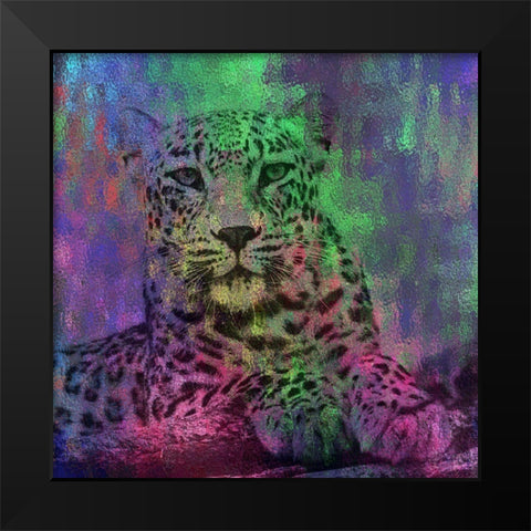 Abstract Lepard 2 Black Modern Wood Framed Art Print by Phillip, Jamie