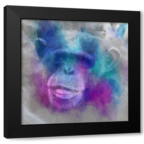 Hidden Monkey Black Modern Wood Framed Art Print with Double Matting by Phillip, Jamie