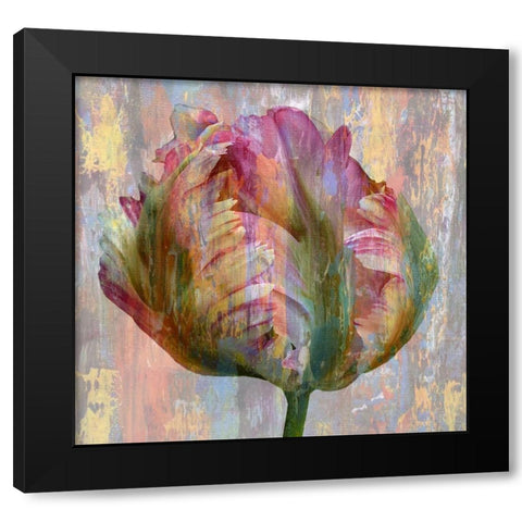 Tulip Abstract Black Modern Wood Framed Art Print with Double Matting by Phillip, Jamie