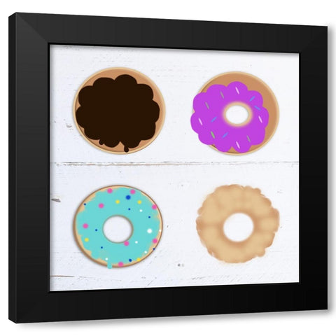 Four Dough Black Modern Wood Framed Art Print by Phillip, Jamie