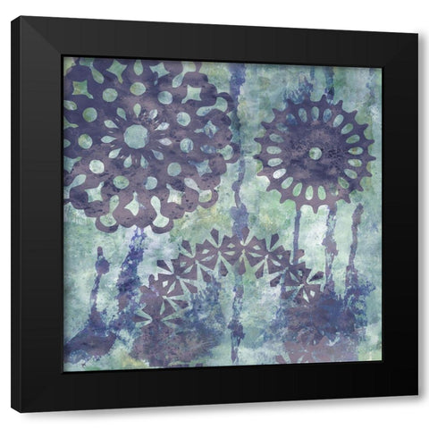 Abstract Mountain 2 Black Modern Wood Framed Art Print with Double Matting by Phillip, Jamie