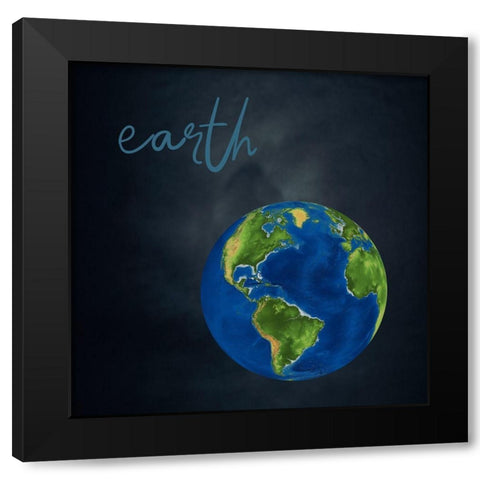 Earth Black Modern Wood Framed Art Print with Double Matting by Phillip, Jamie