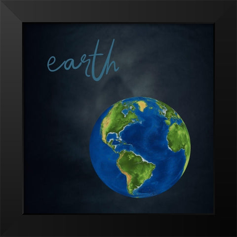 Earth Black Modern Wood Framed Art Print by Phillip, Jamie