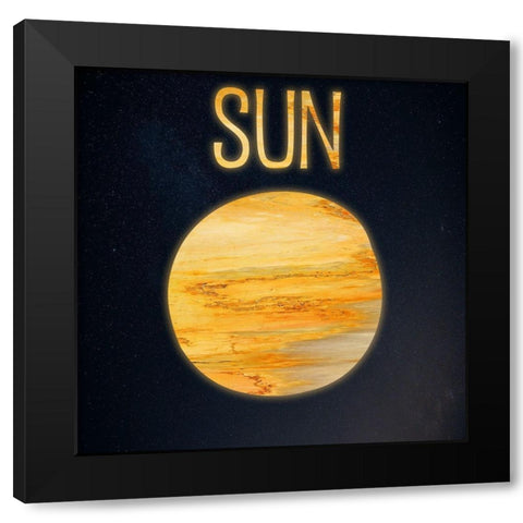 Sun Black Modern Wood Framed Art Print with Double Matting by Phillip, Jamie