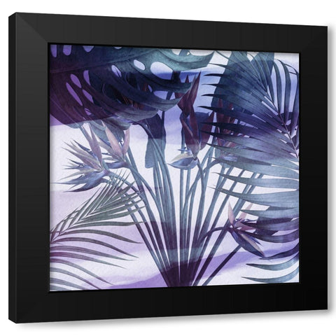 Tropical Floral 11 Black Modern Wood Framed Art Print by Phillip, Jamie